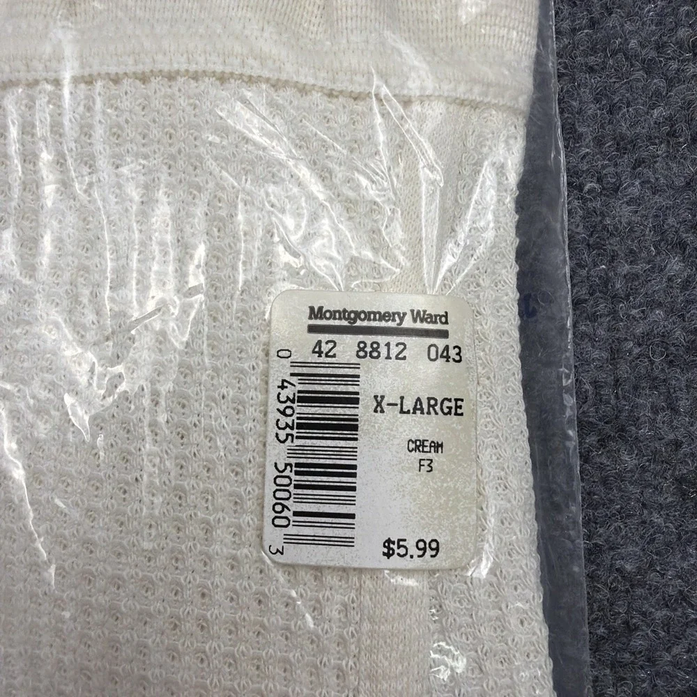 Vintage J E Morgan Long Johns Mens Large Beige Thermal Underwear Pant XL USA